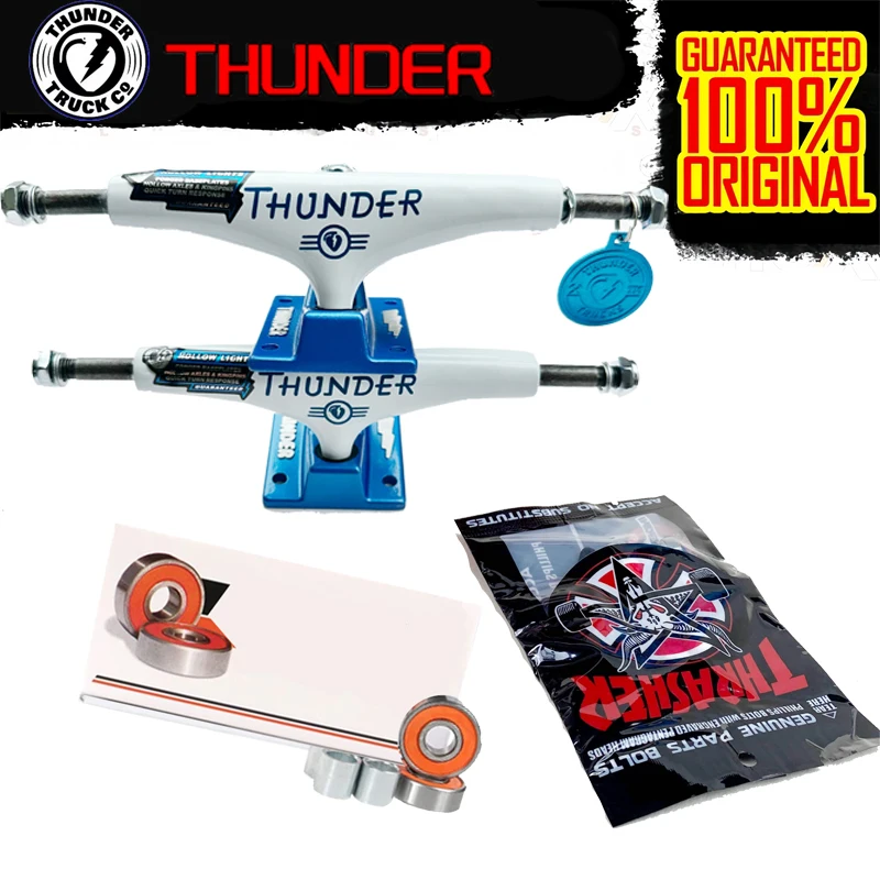 

forged 5.25inch thunder VENTURE skateboard trucks LM good quality chrome steel bearings skateboards plus good screws