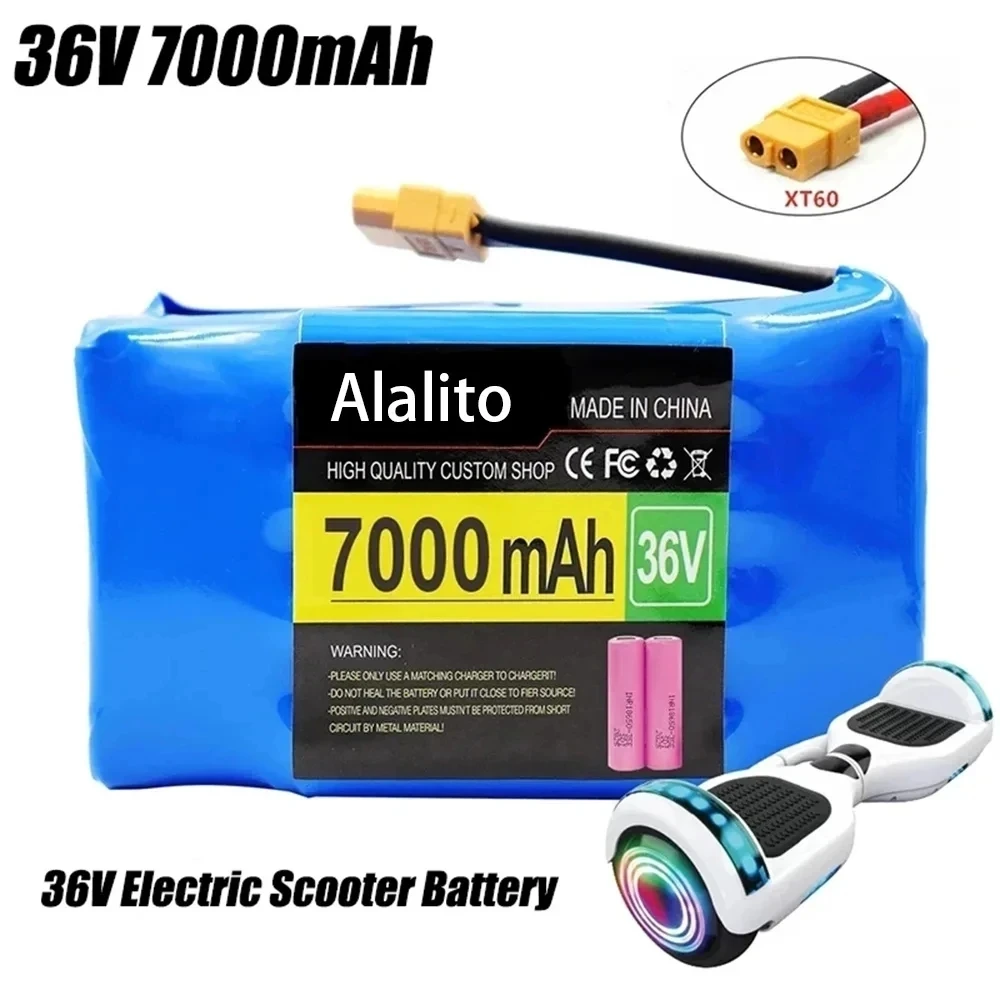 

36V Rechargeable Li-ion Battery Pack 7000mAh Lithium Ion Cell For Electric Self Balance Scooter Hoverboard Unicycle