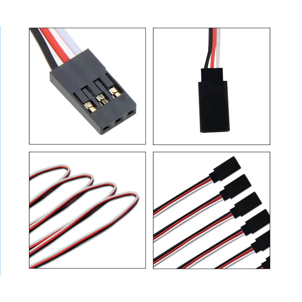 10 Stück Servo Y Kabel 200 Mm – 1 Auf 2 Y-Verteiler, 3-Pin JR Stecker | Für RC Flugzeuge, Autos & Drohnen