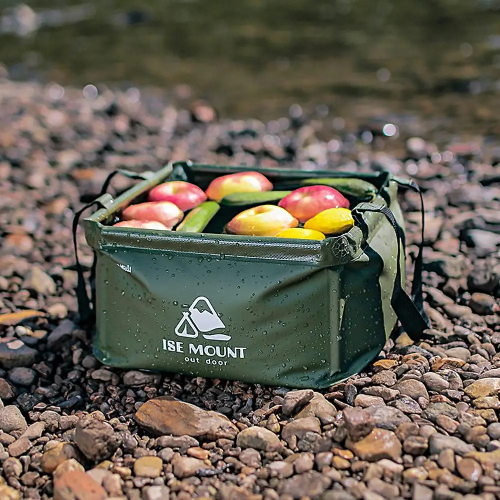 

13/15L Folding Bucket Waterproof Portable Square Storage Barrel Outdoor Travel Water Storage Bag Waterproof Water Bag