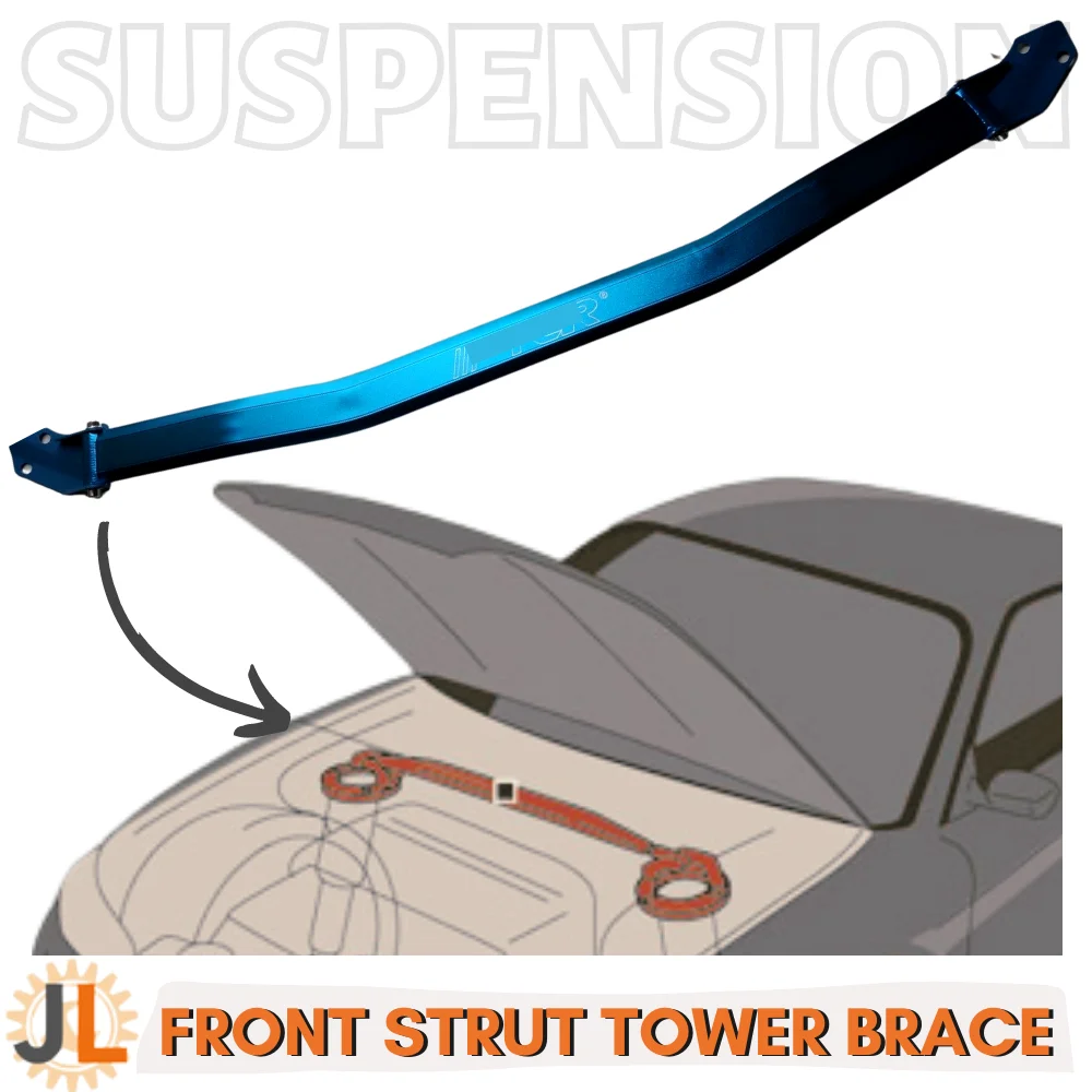 

for Honda Fit MK1 GD1/2/3/4 2003-2007 Front Strut Bar Tower Brace Suspension Arm Upper Shock Stabilizer STB Anti-Roll Sway Bar