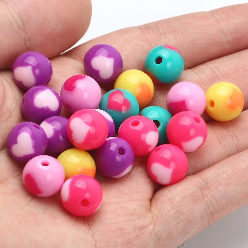 12mm 30pcs 아크릴 라운드 비즈 의류 바느질 장식 공예에 대 한 다채로운 하..