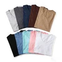 T-shirt pour homme 100% coton, manches courtes, été, noir et blanc, vêtements pour homme, doux, de haute qualité, t-shirt décontracté pour homme 5