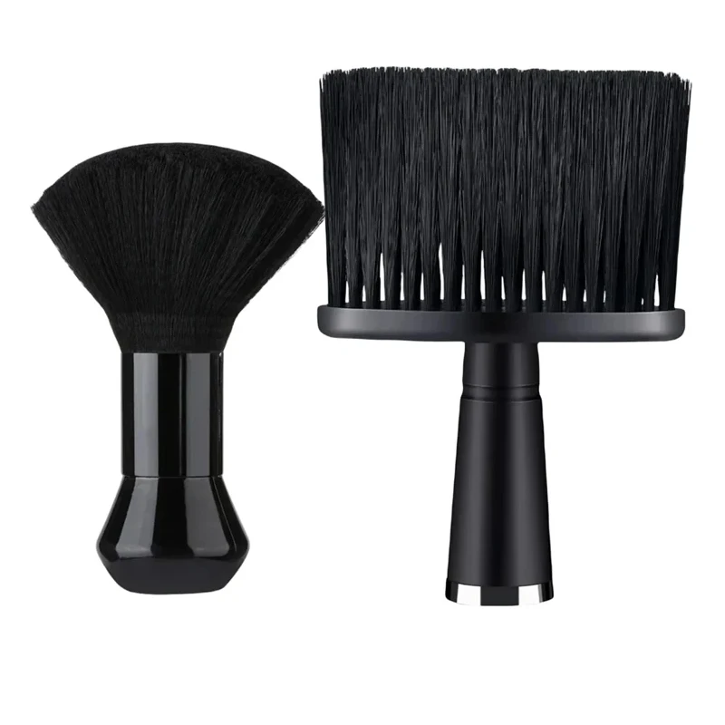 

2Pcs/set Barber Neck Duster Remove Loose Hair Brush Hair Cutting Brush Soft Hair Cleaning Brush Hairdressing Tools
