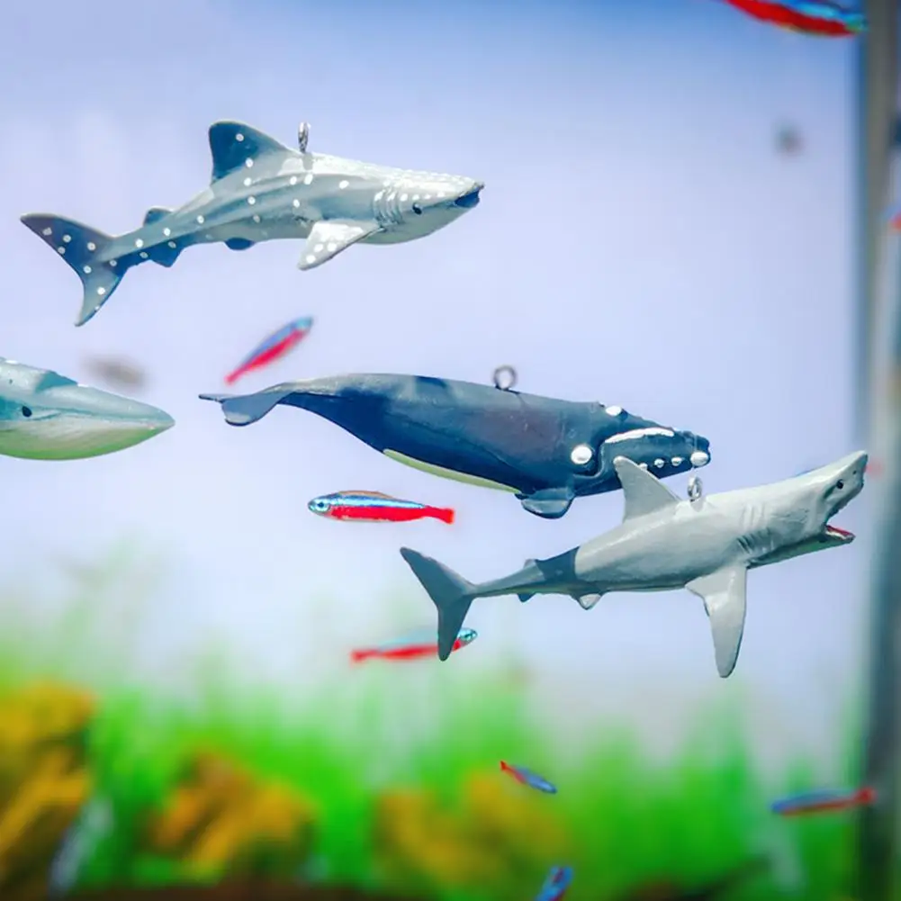 Floating Fish Tank Ornament Fish Tank Cartoon Decoration Vibrant Mini Floating Whales Aquarium Ornaments Realistic for