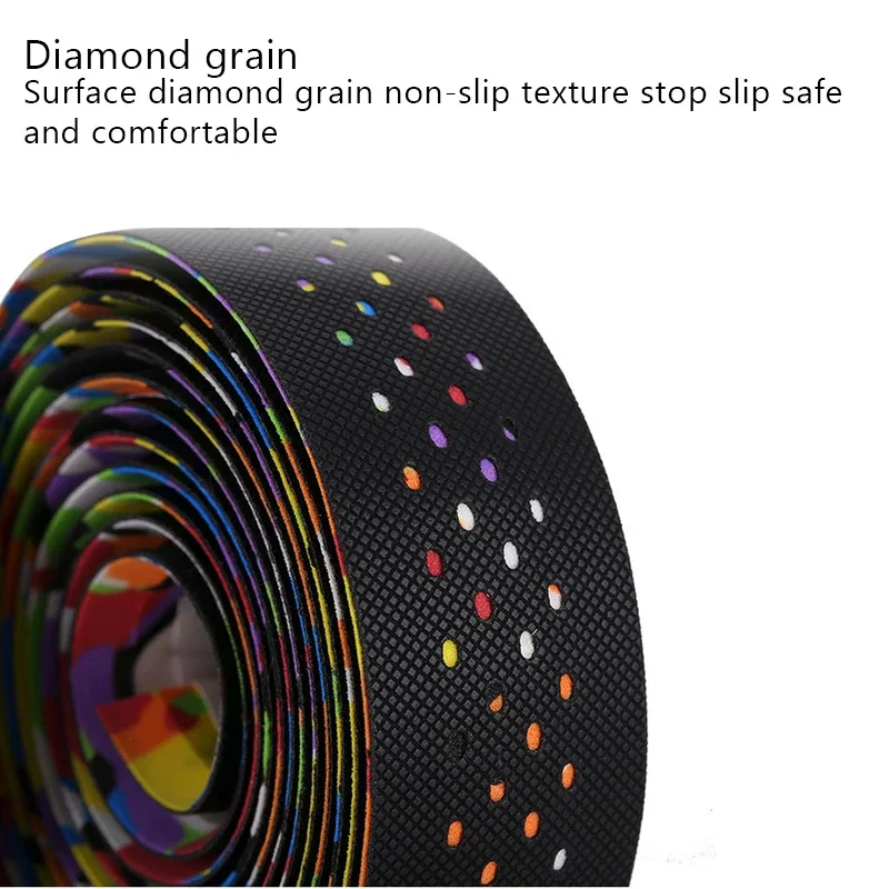 Breathable PU+EVA Gravel Handlebar Tape Shock Absorbing Bicycle Racing Shock Str