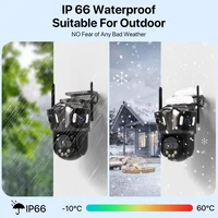 WONSDAR PTZ caméra IP WiFi Surveillance vidéo extérieure caméra de vidéosurveillance trois écrans suivi automatique Ful HD Audio couleur Vision ICSEE APP 6