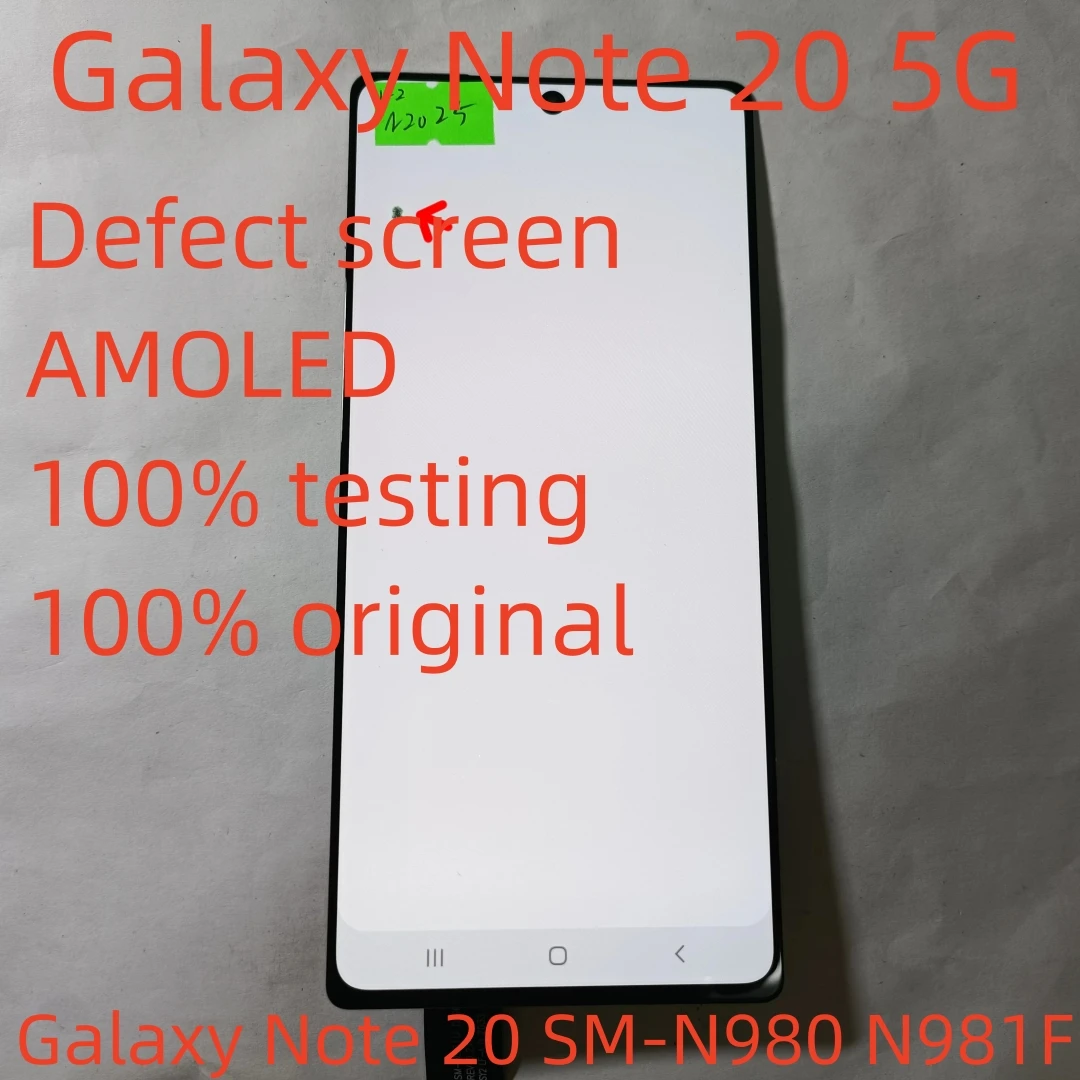 

100% original Galaxy Note 20 LCD Black Dot Defect Screen Suitable for SM-N980 N981F Display Digitizer Replacement Components