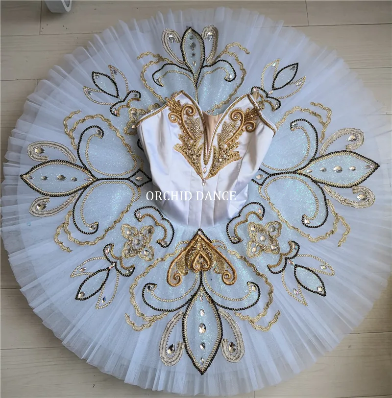 

High-end Elegant Professional High Quality Custom Size Custom Color Performance Dance Kids Girls Wear White Ballet Tutu