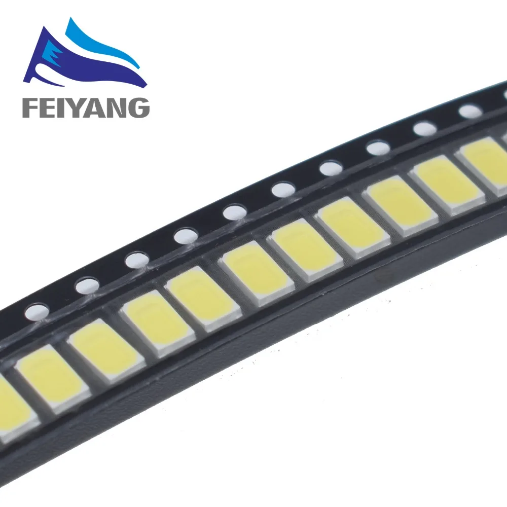 LED Diode 100pcs 5630/5730 CW/WW 0.5W 150Ma 50-55lm 6500K White Light SMD 5730 5630 5730 diodes (3.2~3.4V)