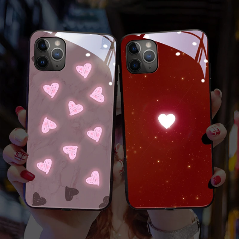 LED Glow Flash Light Up Phone Case for Samsung Galaxy S21 S22 Note 20 Ultra Shockproof Luminous Cover for Samsung S20 Plus A12