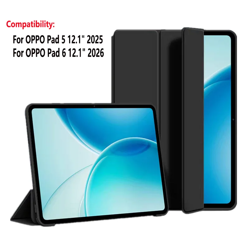 Sleek Magnetic Folding Stand Tablet Case with PU TPU Back