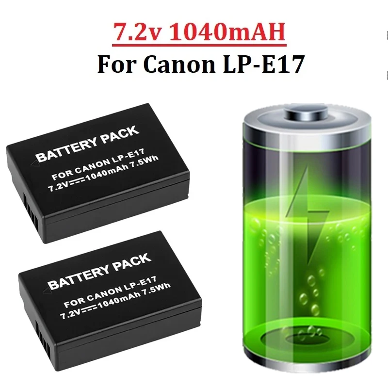 

1040mAh LPE17 LP E17 LP-E17 Battery for Canon EOS RP 200D 250D M3 M5 M6 750D 760D T6i T6s 800D 8000D Kiss X8i Camera Battery