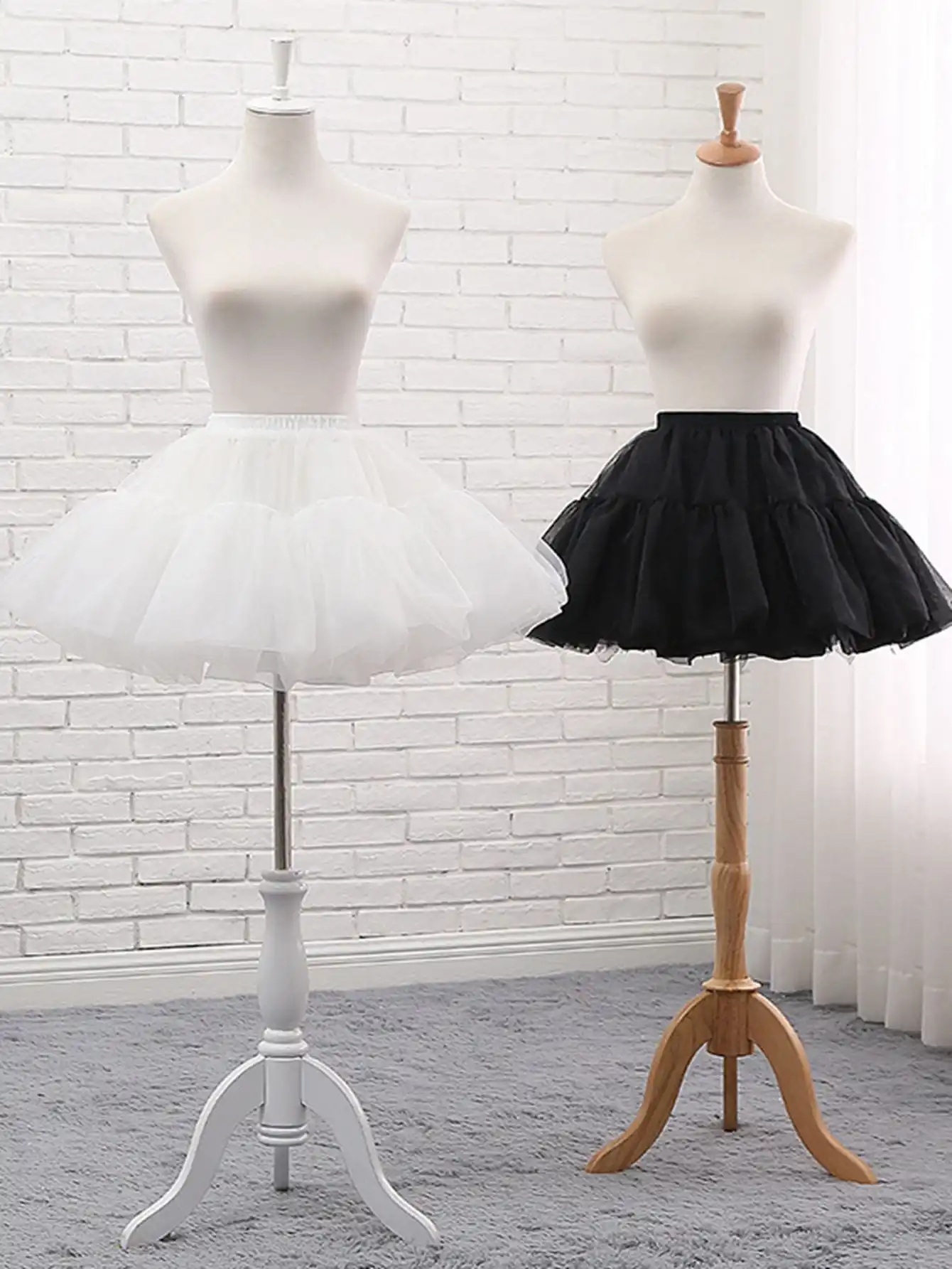 Petticoat Skirt Petticoat Underskirt 4 Layers Organza Lolita Half Skirt