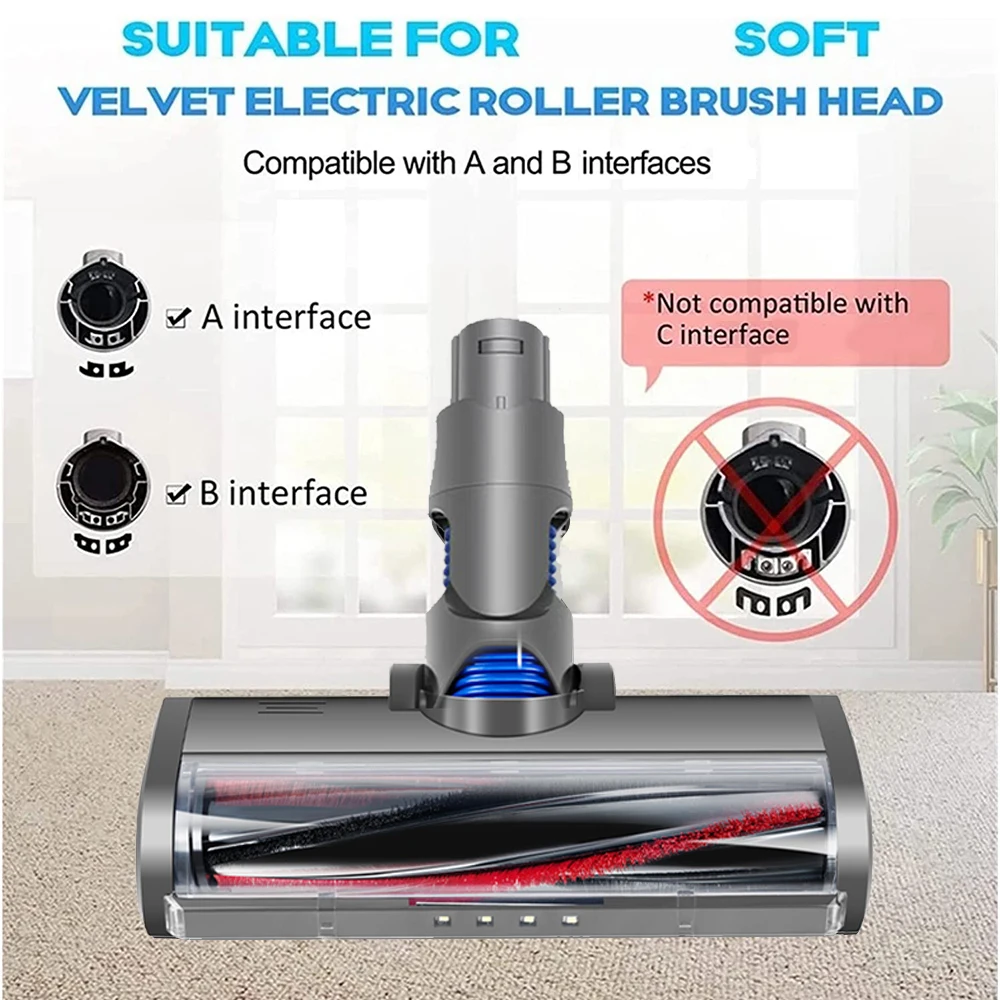 Motorized Soft Sweeper Roller Floor Brush Attachment