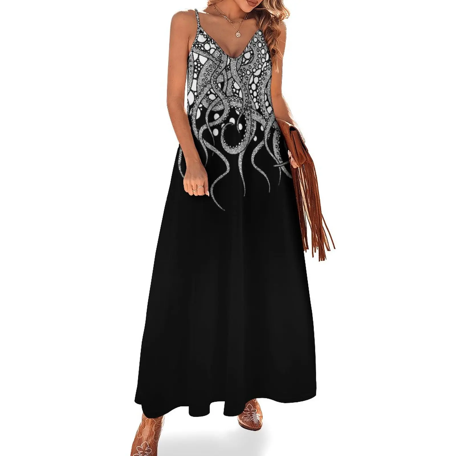 

Tentacles (downward) Sleeveless Dress Long dresses dresses for womens