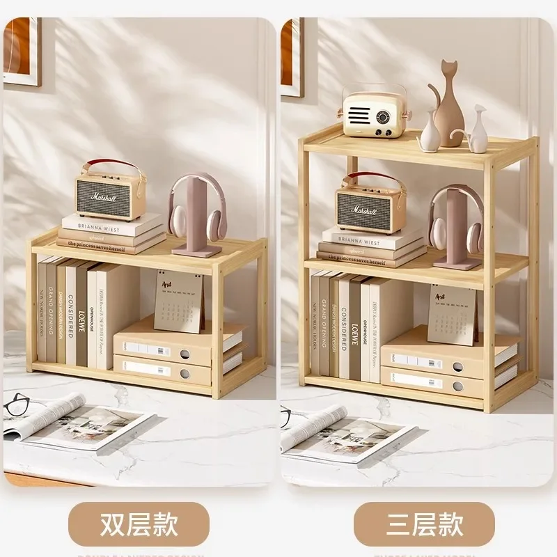 사무실 책상 나무 책장 가정용 침실 다층 화장품 향수 책 분류, 발코니 녹색 식물 보관 랙