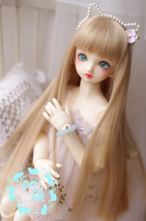 60cm Bjd Doll wig Accessories Interchangeable wig Long Multi-colored 1/3 Doll hair Handmade Bjd Doll wig 60cm Bjd doll