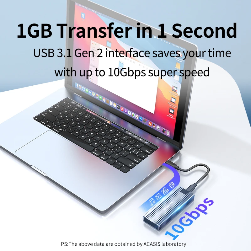 ACASIS SSD ̽ Ÿ C 3.1, SATA  NGFF Ŭ, M.2 SATA NGFF ָ Ʈ ̺ ̽, 10Gbps PCIe GEN2 SSD Ŭ