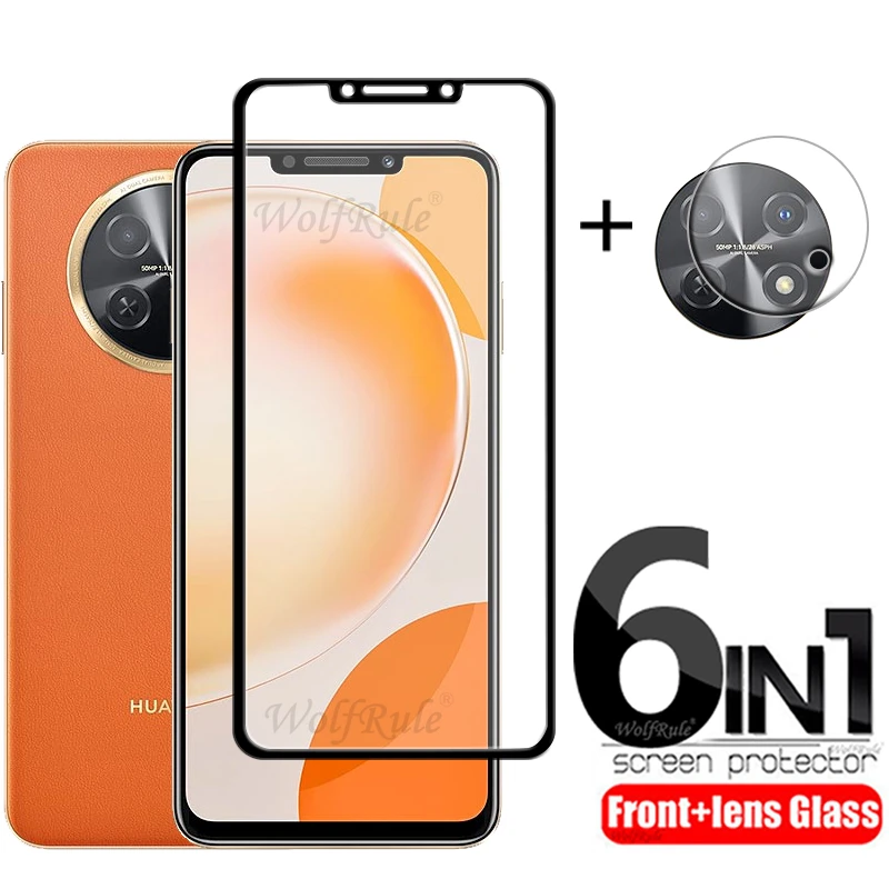 

6-in-1 For Huawei Nova Y91 Glass For Huawei Nova Y91 Tempered Glass Full Glue 9H Screen Protector For Huawei Nova Y91 Lens Glass