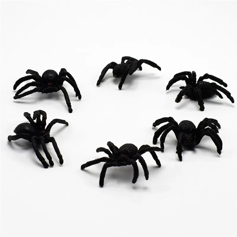 10pcHorror4.5cmBlackSpiderHauntedHouseSpiderWebBarPartyDecorationSuppliesSimulationTrickyToyHalloweenDecoration-AliExpress