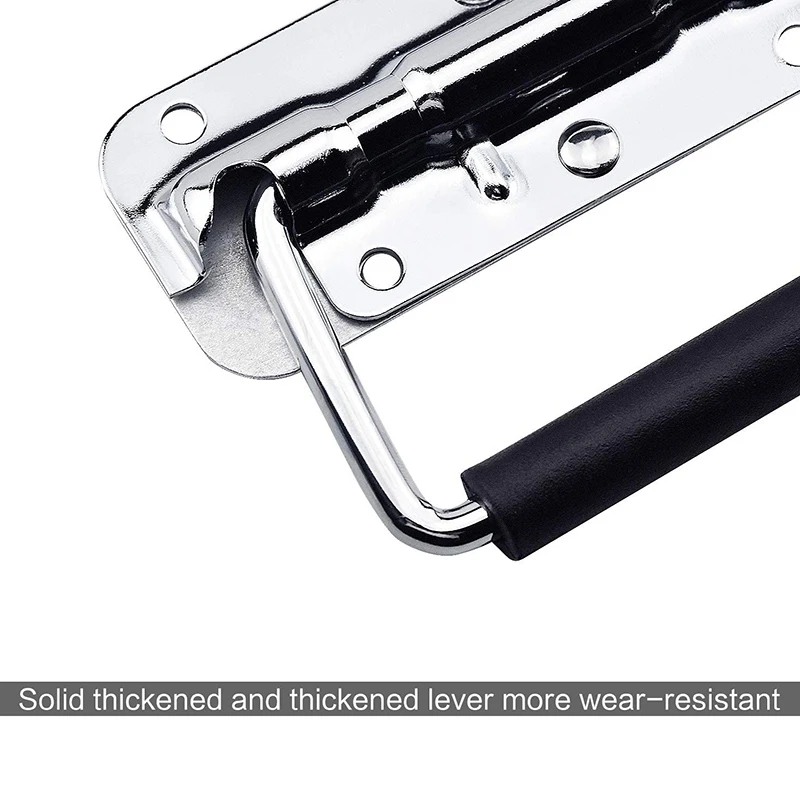 2Pcs 304 Stainless Steel Spring Handle Prop Box Tool Aluminum Box Handle Activity Folding Industrial furniture handles kitchen door handles