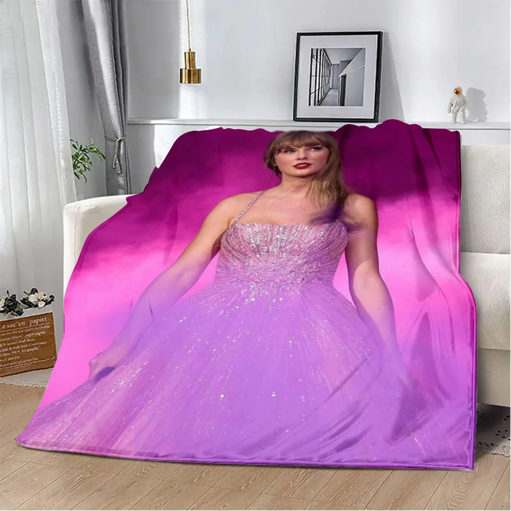 Cartoon Printed Blanket T-Taylors Picnic Blankets Warm Blanket Soft and Comfortable Blanket Home S-Swifts Travel Birthday Gift 4