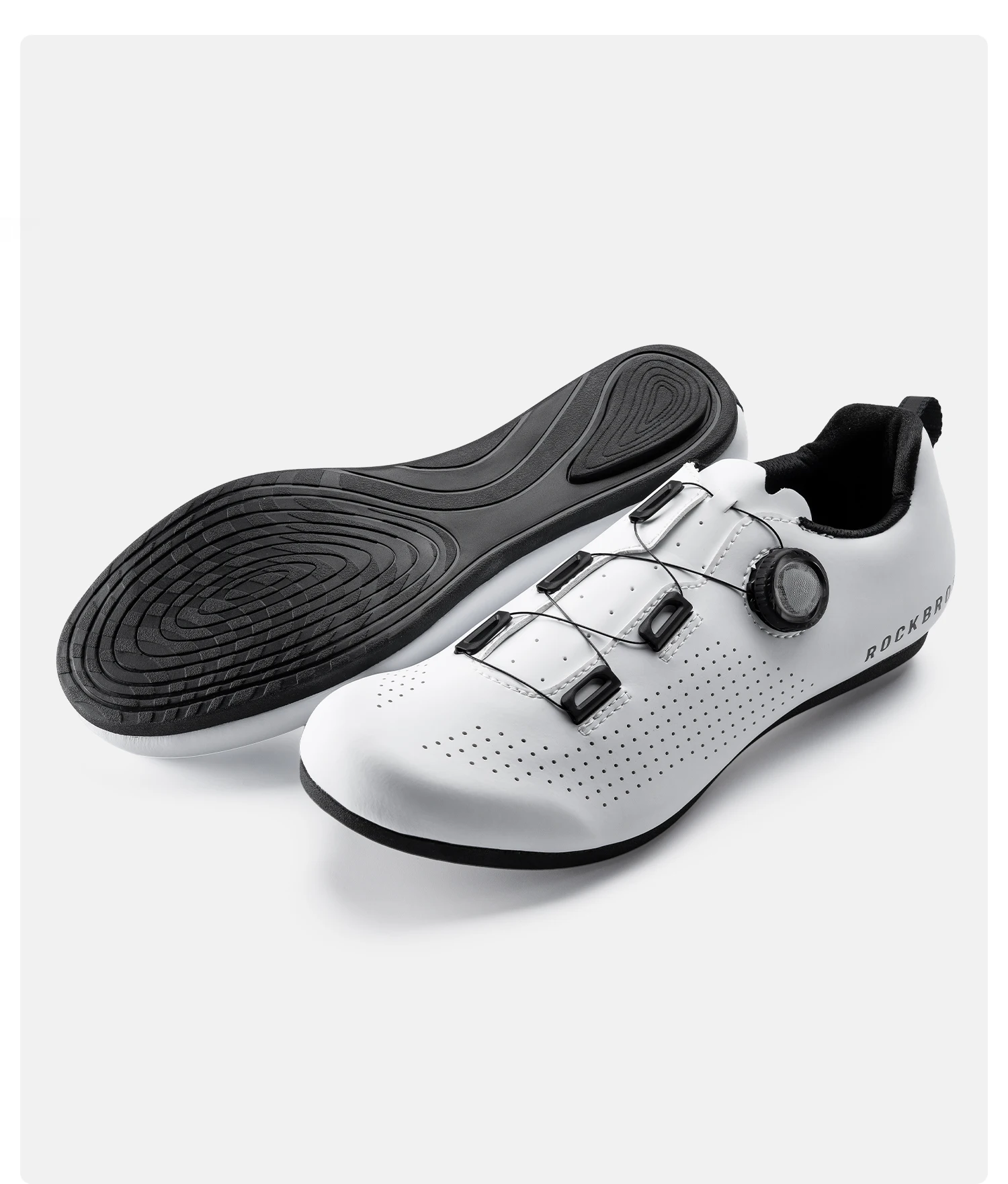 ROCKBROS Nicht unterstützte Fahrradschuhe, leicht, atmungsaktiv, CR4, nicht verriegelnd, Fahrradschuhe, Zahnstruktur, Gummi, rutschfeste Sohle, Fahrradschuhe – Detail 17