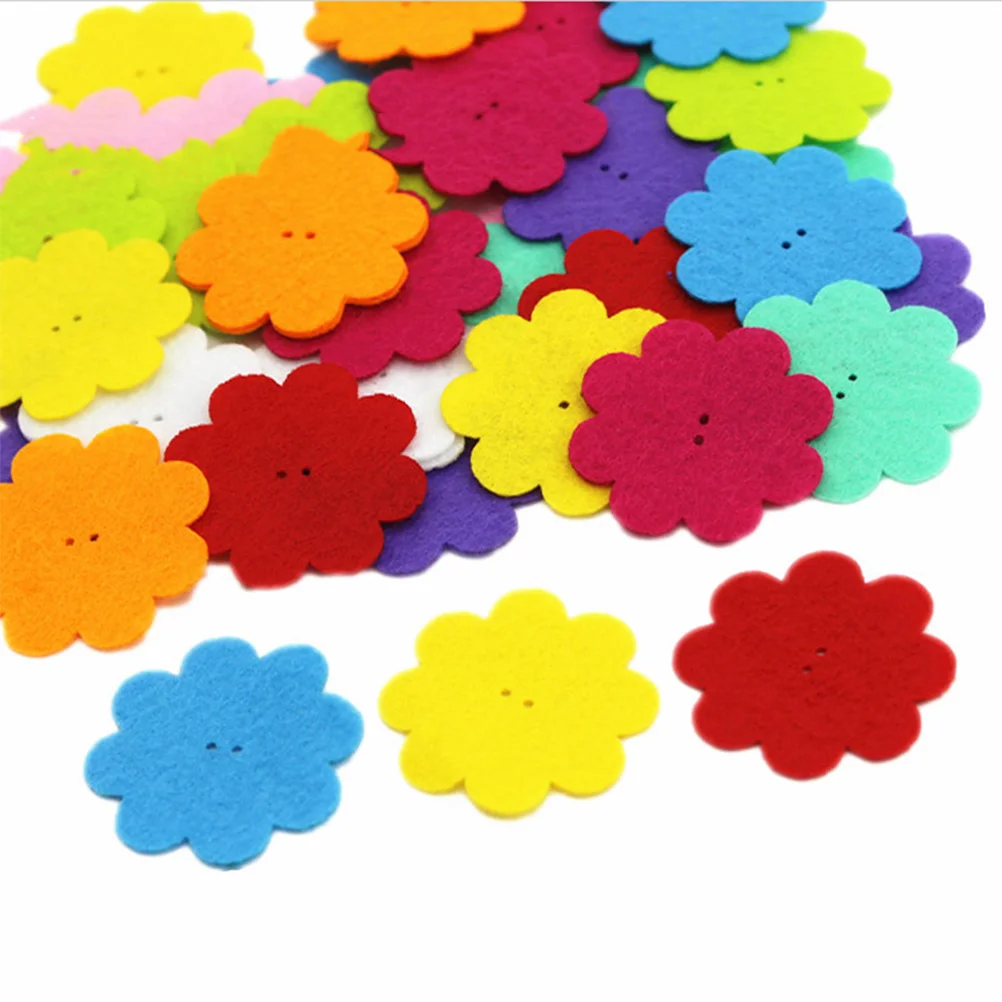 Adults Handmade DIY Flower Slices Nonwoven Craft Fabric Flowers Embellishments for Crafts Child craft fabric flowers