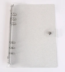 Glittery Bling Rose Gold Loose Leaf Binder Notebook Cover - Stylish Diary and Agenda Planner - A6 (Gliiter sliver)