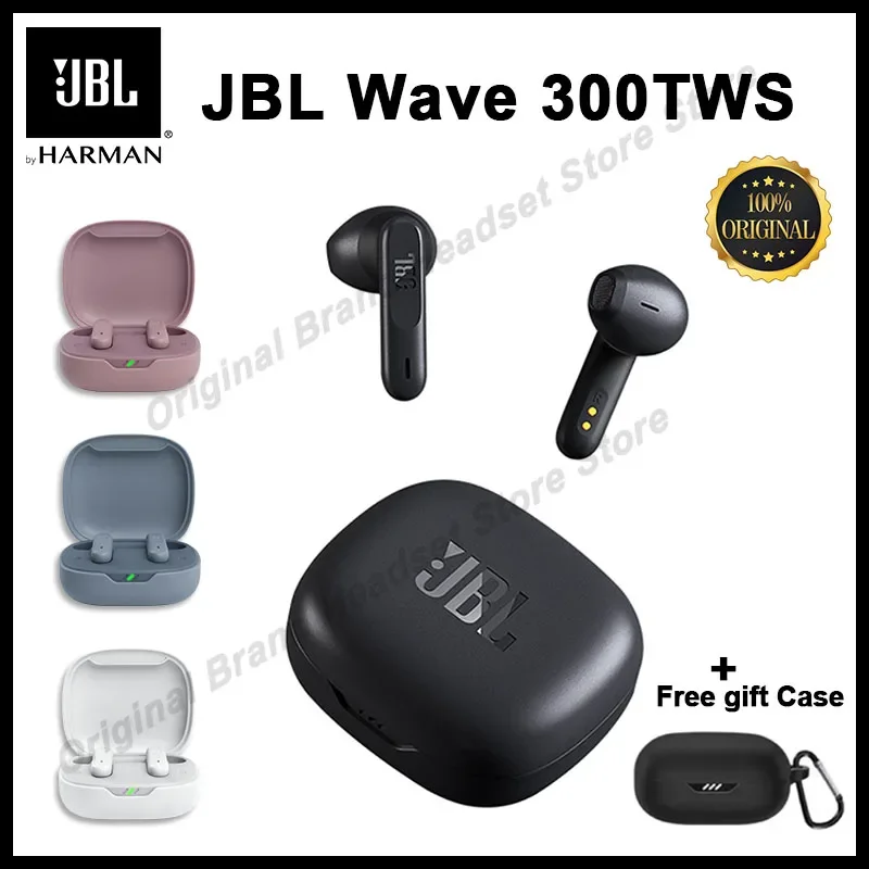 Originale Jbl Wave 300Tws True Wireless Bluetooth Cuffie Stereo Music Auricolare Sport Running Headset Jbl W300 + Custodia Gratuita
