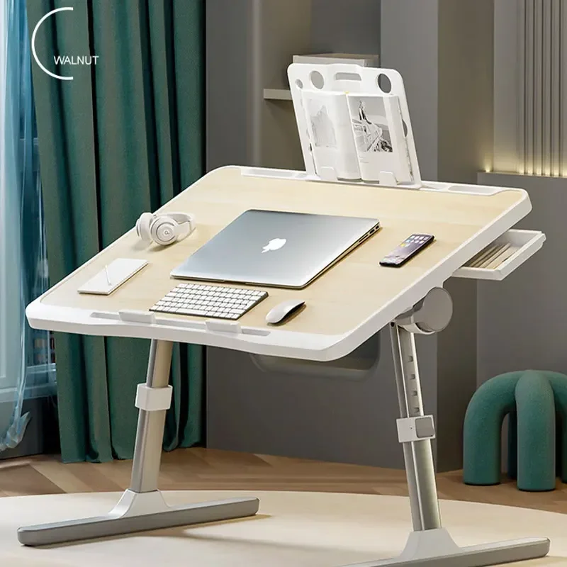 Table Dormitory Home Student Reading Study Bedroom Small Adjustable Liftable Laptop Bed Desk Folding Writing Work Organizer