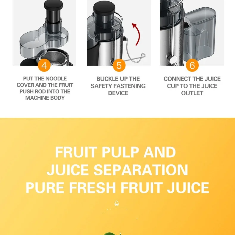Centrifugal Juicer For Fruit And Vegetables Stainless Steel_voghion.com