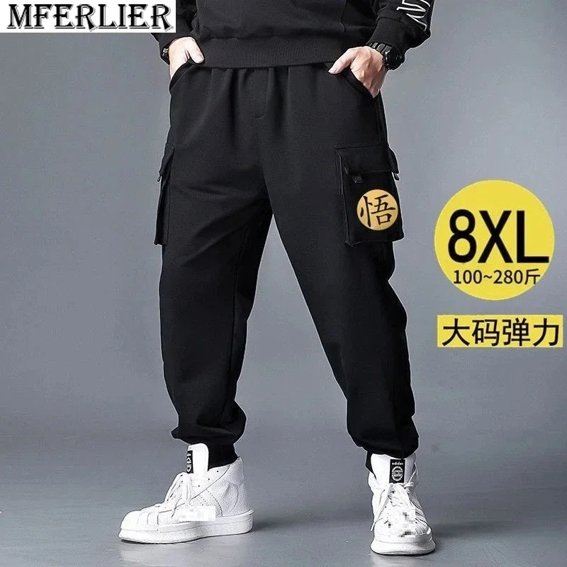Men Cargo Pants Pockets Casual sports sweatpants Safari Style out door elastic Pants plus size 8XL 140kg,casual sweatpants,men casual pants,cargo pants,military cargo pants