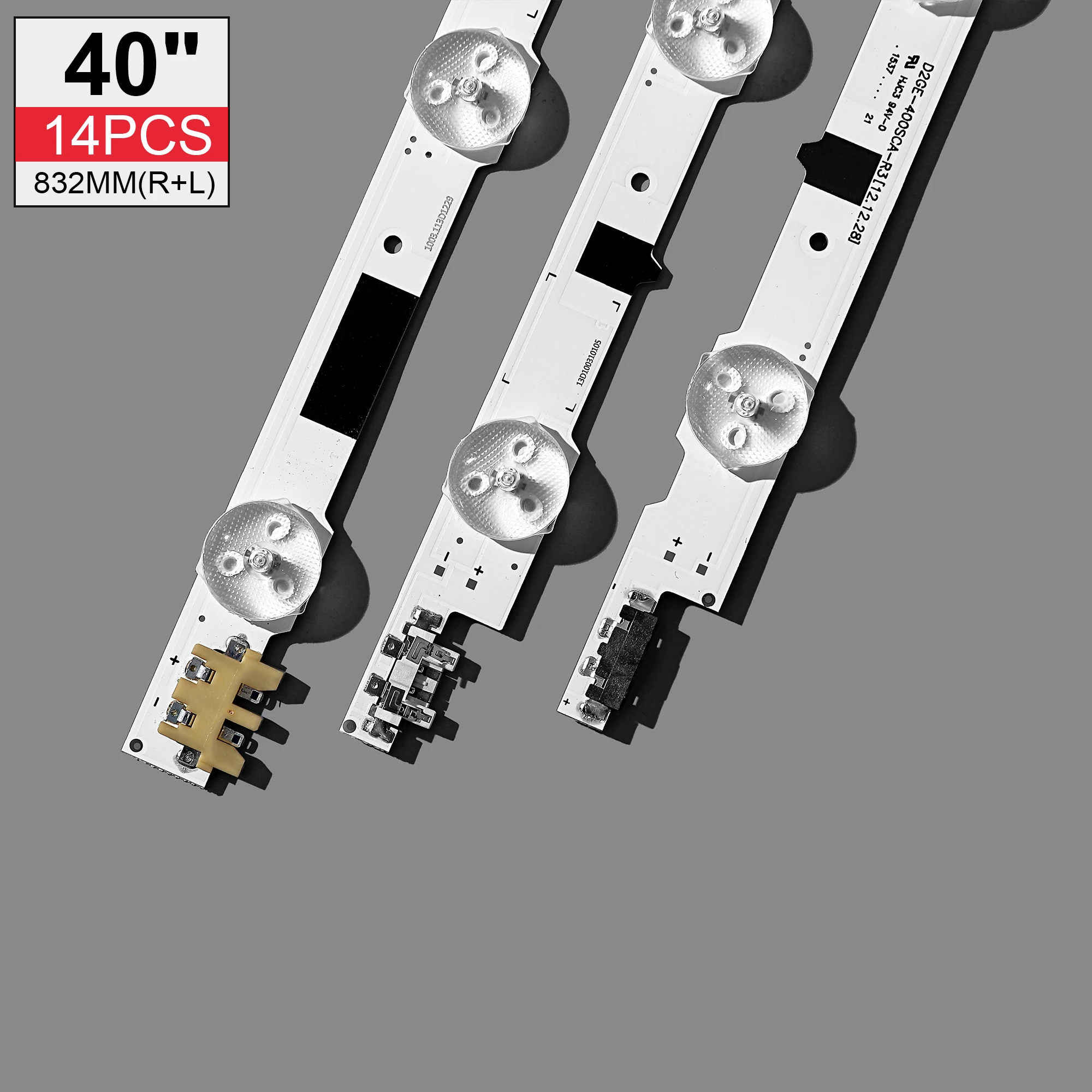 14PCS x Ｚ 40 UA40F5500 AJ  AR 2013SVS40F HF400BGLV1H R/L UE40F6300 CY-HF400CSLV1 8 + 5 LEDs 832m&m