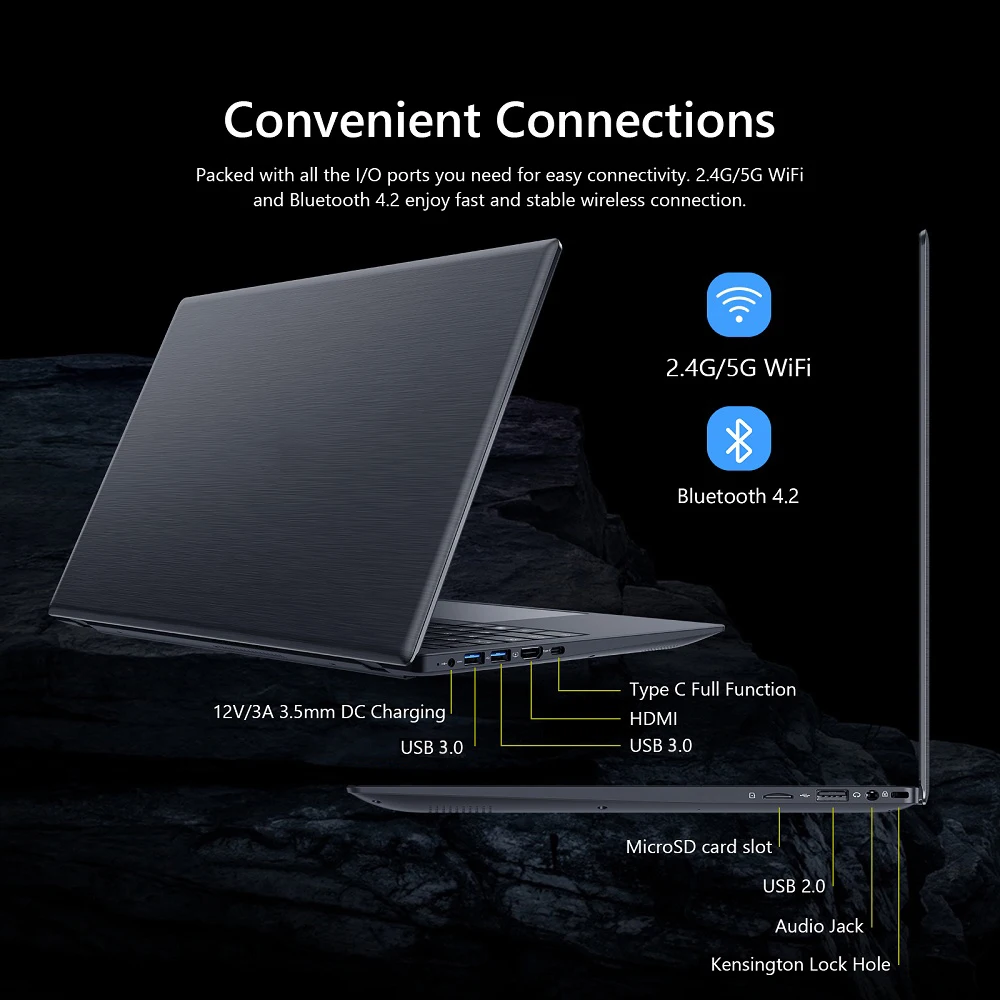Laptop 15.6 Inch Intel I5-1035G1 16GB RAM 2TB SSD DDR4 HD Camera Fingerprint Unlock 4 Cores 8 Threads 3.6 GHz 5G Wifi Computer 2