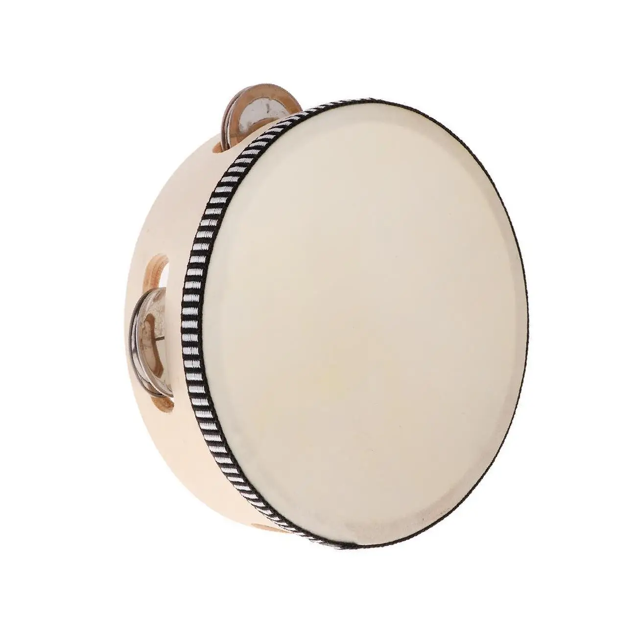 Wooden Musical Tambourine Beat Instrument Hand Drum Educational Toys 6inch