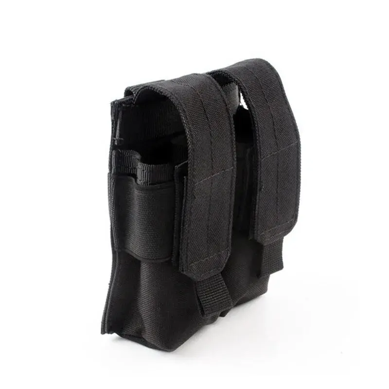 Tactical Magazine Pouch Double Pistol Mag Bag Molle Flashlight Pouch Torch Holder Case Outdoor Hunting Knife Holster flashlight pouch magazine pouch ammo pouch molle pouch hand gun holster