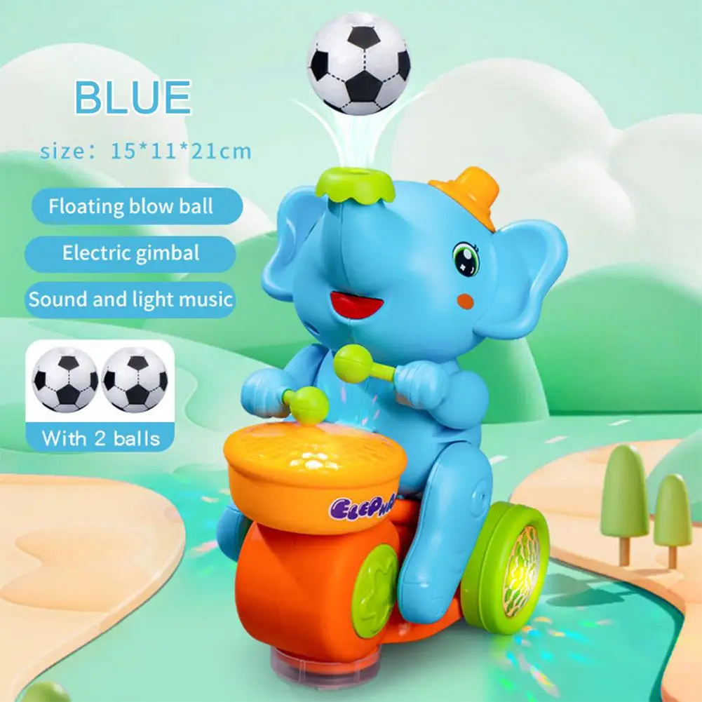 Drumming Elephant Toy, Music Light Drumming Toy Car Elephant Cute Car Toy Small Interactive Games Toys Parent Child L5D1 4
