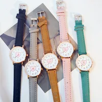 Nouveau mignon cadran en forme de coeur montre femme pour enfants femme étudiant montre de mode Simple petite amie orologio donna 4