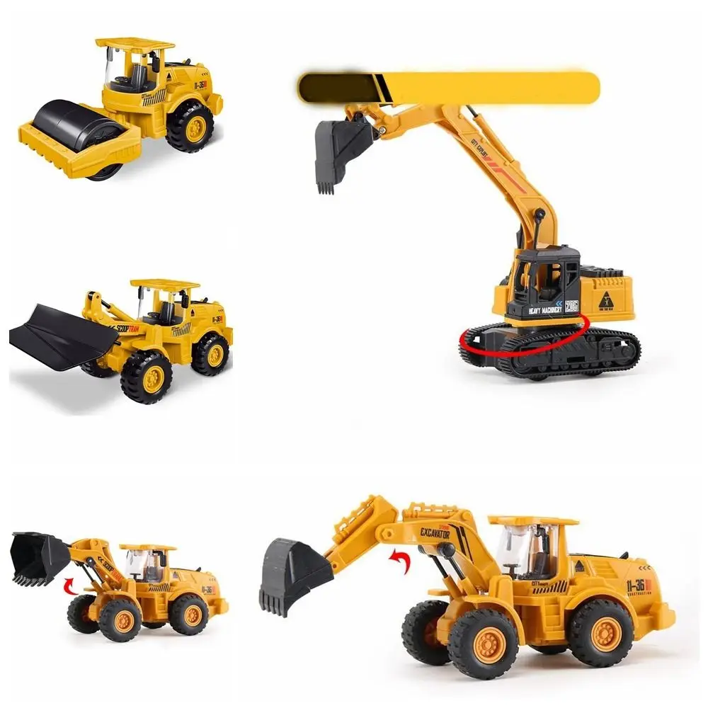 Plastic City Construction Excavator Models Inertial Gliding Dump Truck Manual Skills Development Engineering Inertia Car images - 6