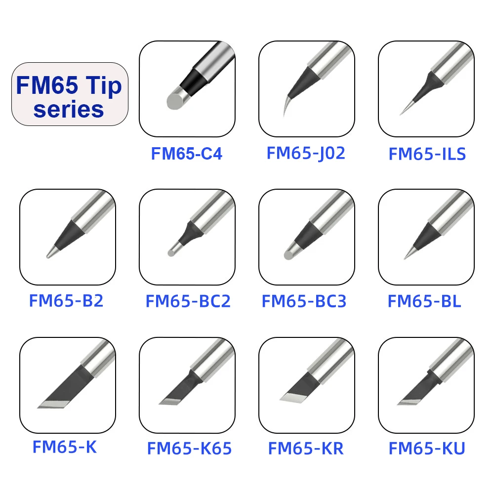 T65 FM65 Soldering Iron Tip for T65 HS01 GD300 T85 Replacement Heater Solder Co