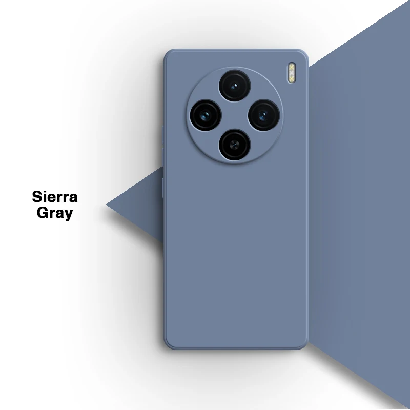 Premium Liquid Silicone Square Back Cover - Elegant Mobile Phone Case