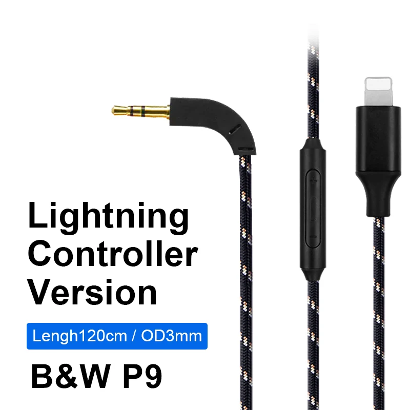 For B&W P7 P9 Earphones Replaceable Lightning to P7 P9