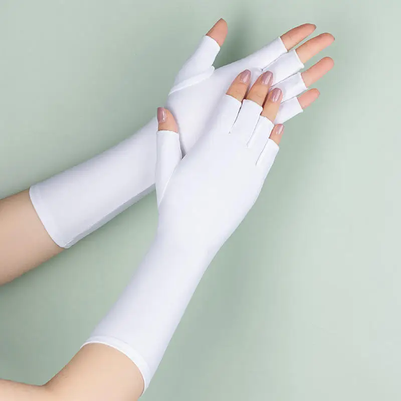 Summer Cycling Gloves Fingerless/Half Finger  Fitness Fishing Women Men Spring Gym Breathable Elastic Sport Bicycle Gloves 2