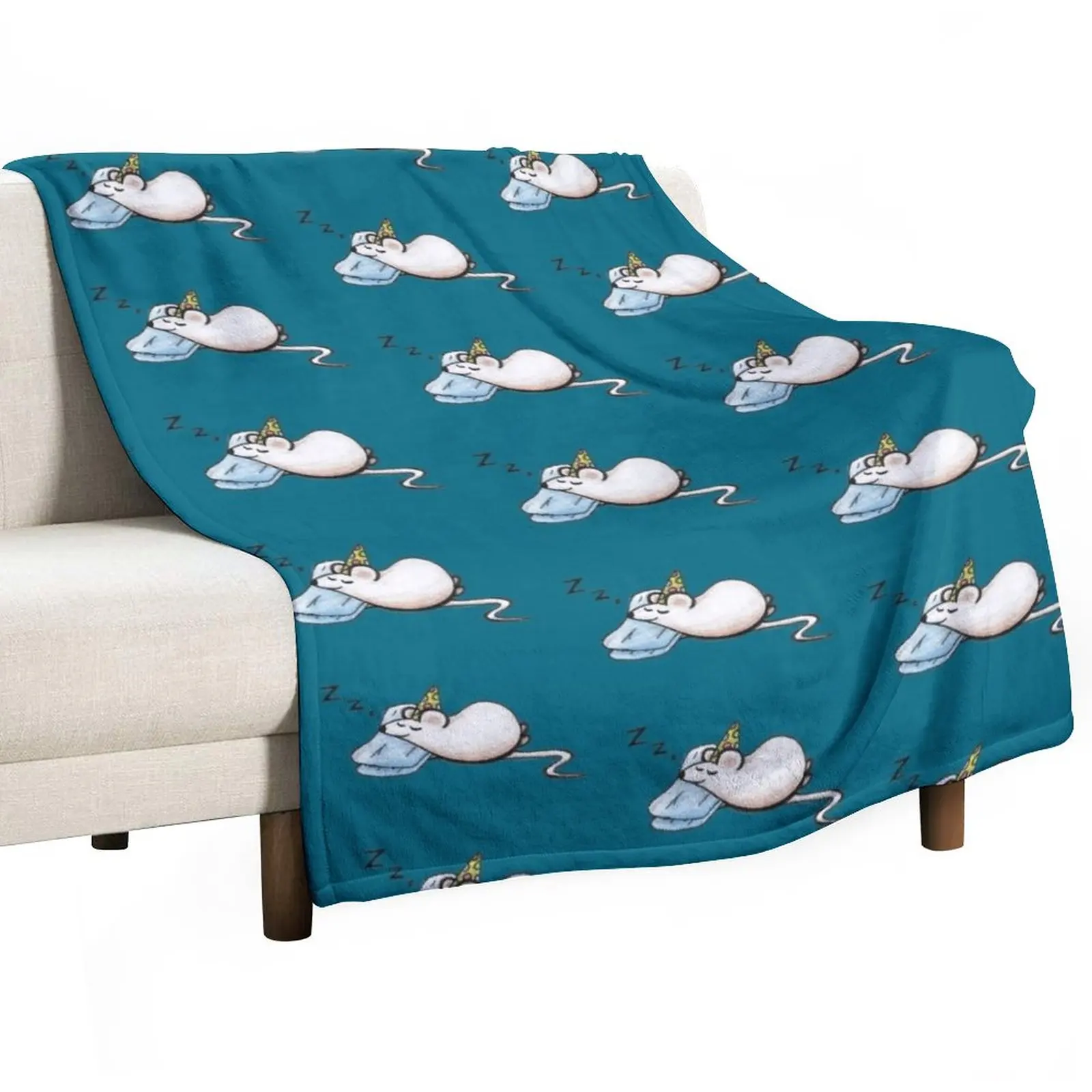 

Sleepy Mouse Throw Blanket Luxury St Blanket Sofa Blankets Retro Blankets