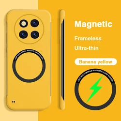Coque arrière mince sans cadre en plastique magnétique pour smartphones