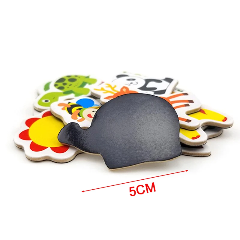 Animal Fridge Magnet Fish And Crab Wooden Fridge Magnet 3D Cartoon Sticker Toy For Kids Diy Office Whiteboard Gadget Magnetic Fridge Magnets Magnetic Sticker Magnetic Fridge Stickers