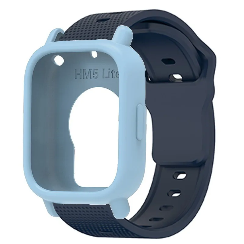 Silicone Protective Case + Strap for Smart Watch - Replacement Bracelet Belt Cover