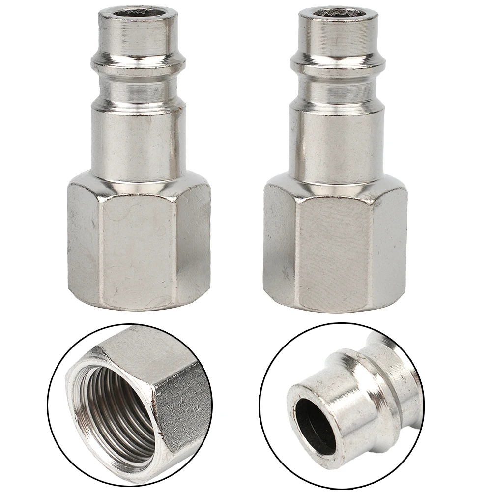 Shaft coupler flexible coupling shaft connector rigid shaft coupler 1/4" BSP Femal Air Line Hose Coupler Compressor Connectors Silver Euro Male Quick Release Fittings Quick Release Pneumatic Parts
